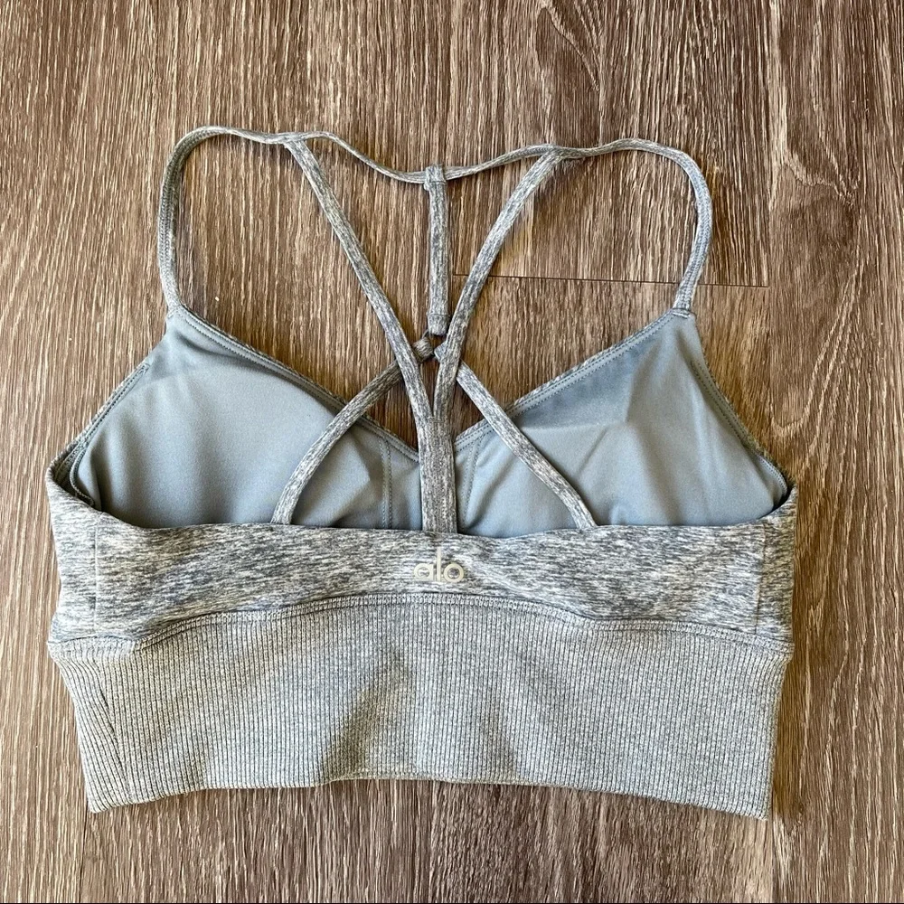 Alo Grey Sports Bra - Picture 2 of 4